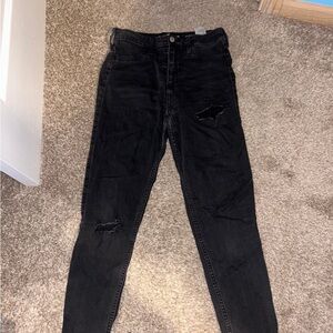 Hollister Black Distressed Skinny Jeans
